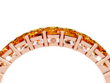 Rose gold Emerald Cut Citrine Prong-Set Eternity Band_10