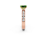 Rose gold Emerald Cut Cut Channel Set Diamond Engagement Ring with Four-Prong Setting_2