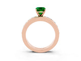 Rose gold Emerald Cut Cut Channel Set Diamond Engagement Ring with Four-Prong Setting_3