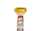 Rose gold Emerald Cut Cut Channel Set Diamond Engagement Ring with Four-Prong Setting_5