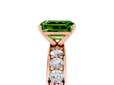 Rose gold Emerald Cut Cut Channel Set Diamond Engagement Ring with Four-Prong Setting_5