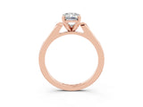 Rose gold Emerald Cut Cut Channel Set Solitaire Engagement Ring with Four-Prong Setting_3