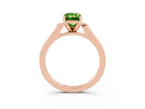 Rose gold Emerald Cut Cut Channel Set Solitaire Engagement Ring with Four-Prong Setting_3