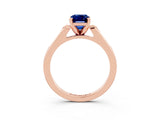 Rose gold Emerald Cut Cut Channel Set Solitaire Engagement Ring with Four-Prong Setting_3