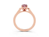 Rose gold Emerald Cut Cut Channel Set Solitaire Engagement Ring with Four-Prong Setting_3