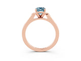 Rose gold Emerald Cut Cut Channel Set Solitaire Engagement Ring with Four-Prong Setting_3
