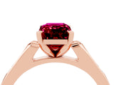 Rose gold Emerald Cut Cut Channel Set Solitaire Engagement Ring with Four-Prong Setting_4