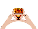 Rose gold Emerald Cut Cut Channel Set Solitaire Engagement Ring with Four-Prong Setting_4