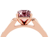 Rose gold Emerald Cut Cut Channel Set Solitaire Engagement Ring with Four-Prong Setting_4