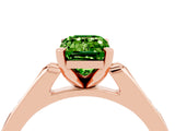 Rose gold Emerald Cut Cut Channel Set Solitaire Engagement Ring with Four-Prong Setting_4