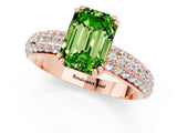 Rose gold Emerald Cut Cut Diamond Milgrain Marquise Band with Prong Setting_1