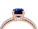 Rose gold Emerald Cut Cut Diamond Milgrain Marquise Band with Prong Setting_4