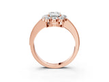 Rose gold Emerald Cut Cut Halo Diamond Pavé Engagement Ring with Milgrain Detailing_18