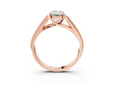 Rose gold Emerald Cut Cut Pave Split Shank Engagement Ring with Four-Prong Setting_18