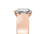 Rose gold Emerald Cut Diamond Channel Set Solitaire Ring with Four-Prong Setting_17