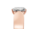 Rose gold Emerald Cut Diamond Channel Set Solitaire Ring with Four-Prong Setting_41