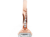 Rose gold Emerald Cut Diamond Engagement Ring with Side Stone Accents and Four-Prong Setting_13