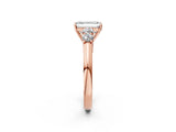 Rose gold Emerald Cut Diamond Five-Stone Prong Set White Gold Ring_48