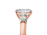 Rose gold Emerald Cut Diamond Five-Stone Prong Set White Gold Ring_51