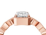 Rose gold Emerald Cut Diamond Milgrain Marquise Band with Prong Setting_7