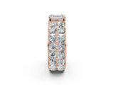 Rose gold Emerald Cut Diamond Radiant Pavé Mens Ring_2