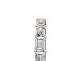 Rose gold Emerald Cut Diamond Single Row Wedding Band_5