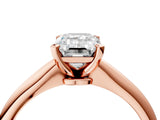Rose gold Emerald Cut Diamond Solitaire Engagement Ring with Classic Band and Four-Prong Setting_41