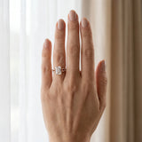 Rose gold Emerald Cut Diamond Solitaire Engagement Ring with Twisted Pavé Band and Four-Prong Setting_13