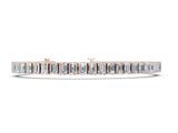 Rose gold Emerald Cut Diamond Tennis Bracelet with Four-Prong Setting