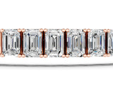 Rose gold Emerald Cut Diamond Tennis Bracelet with Four-Prong Setting_1