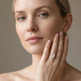 Rose gold Emerald Cut Diamond Twist Band Solitaire with Prong Setting_13