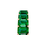Rose gold Emerald Cut Emerald Eternity Band with Shared Prong Setting_11