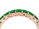Rose gold Emerald Cut Emerald Prong-Set Eternity Band_10