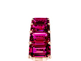 Rose gold Emerald Cut Garnet Prong-Set Eternity Band_11