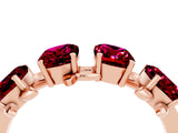 Rose gold Emerald Cut Garnet Prong-Set Half Eternity Band_22