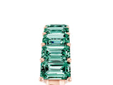 Rose gold Emerald Cut Green Sapphire Prong-Set Eternity Band_11