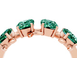 Rose gold Emerald Cut Green Sapphire Prong-Set Half Eternity Band_22