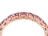 Rose gold Emerald Cut Morganite Eternity Band with Shared Prong Setting_10