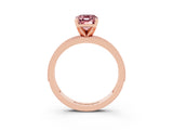 Rose gold Emerald Cut Morganite Milgrain Pavé Engagement Ring with Four-Prong Setting_15