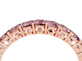 Rose gold Emerald Cut Morganite Prong-Set Eternity Band_10