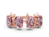 Rose gold Emerald Cut Morganite Prong-Set Half Eternity Band_18