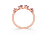 Rose gold Emerald Cut Morganite Prong-Set Half Eternity Band_21