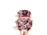 Rose gold Emerald Cut Morganite Prong-Set Half Eternity Band_23