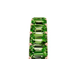 Rose gold Emerald Cut Peridot Eternity Band with Shared Prong Setting_11