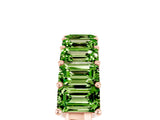 Rose gold Emerald Cut Peridot Prong-Set Eternity Band_11