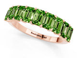 Rose gold Emerald Cut Peridot Prong-Set Eternity Band_7