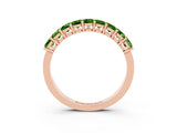 Rose gold Emerald Cut Peridot Prong-Set Eternity Band_9