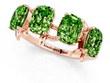 Rose gold Emerald Cut Peridot Prong-Set Half Eternity Band_19