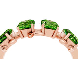 Rose gold Emerald Cut Peridot Prong-Set Half Eternity Band_22