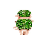 Rose gold Emerald Cut Peridot Prong-Set Half Eternity Band_23